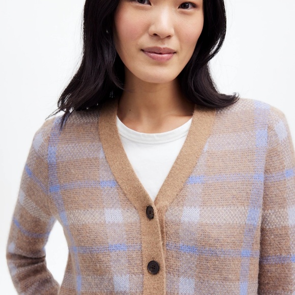 BNWT NEW Madewell Alpaca Blend V-neck Button down Cardigan Sweater Top Sz LARGE! - Picture 5 of 6